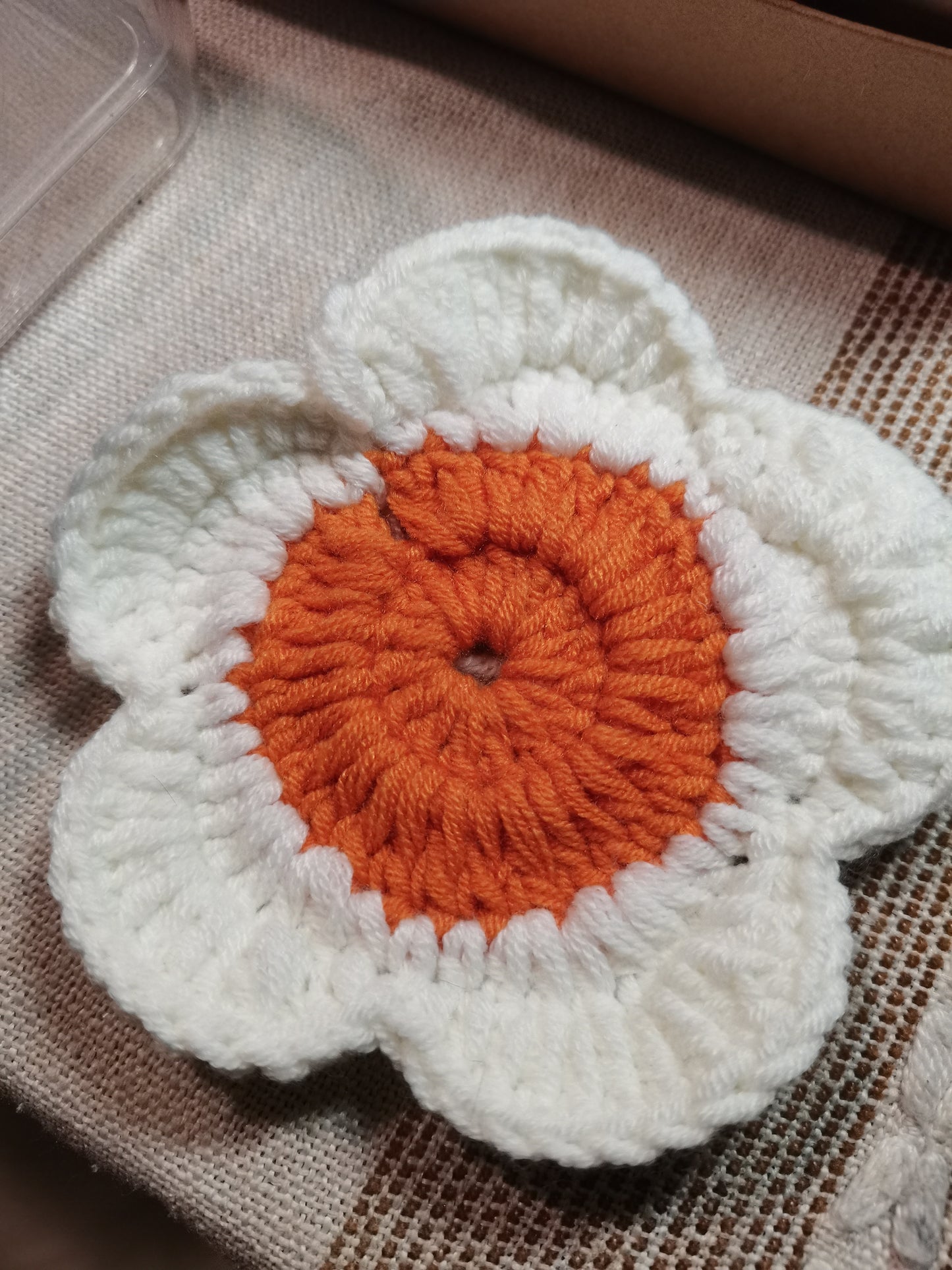 handmade crochect mat 、 pumpkin、hair clip